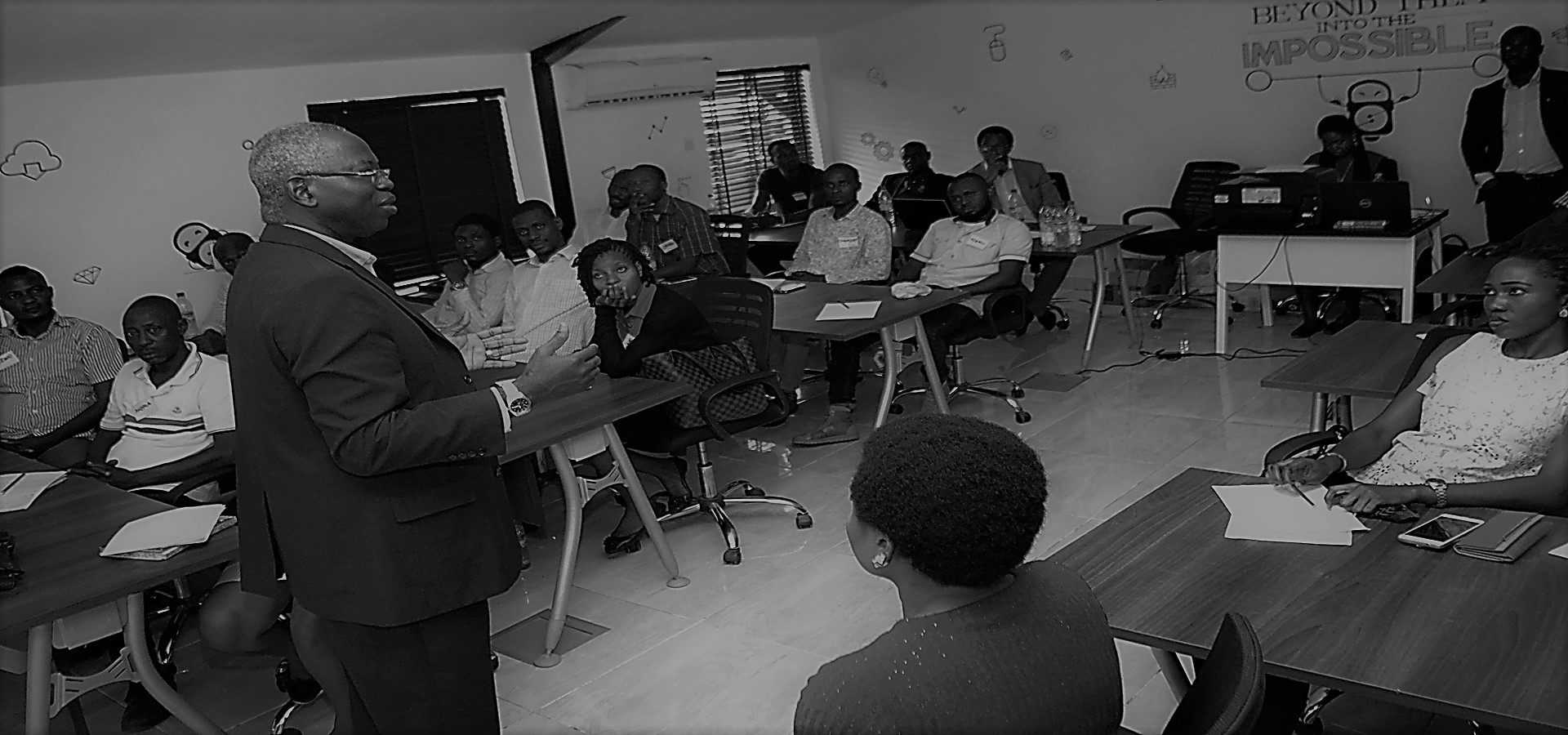 The team at an event