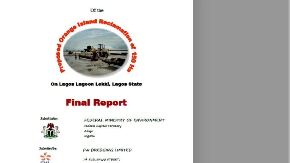 EIA for Orange Island Reclamation